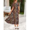 image:imageZeagoo Summer Dresses for Women Flowy Casual Midi Dress Short Sleeve Tiered Dress Beach Vacation Sundresses with PocketsMz721