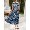 image:imageZeagoo Summer Dresses for Women Flowy Casual Midi Dress Short Sleeve Tiered Dress Beach Vacation Sundresses with PocketsMz924