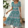 image:imageZeagoo Summer Dresses for Women Flowy Casual Midi Dress Short Sleeve Tiered Dress Beach Vacation Sundresses with PocketsPa169