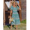 image:imageZeagoo Summer Dresses for Women Flowy Casual Midi Dress Short Sleeve Tiered Dress Beach Vacation Sundresses with PocketsPa169