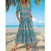 image:imageZeagoo Summer Dresses for Women Flowy Casual Midi Dress Short Sleeve Tiered Dress Beach Vacation Sundresses with PocketsPa169