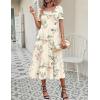 image:imageZeagoo Summer Dresses for Women Flowy Casual Midi Dress Short Sleeve Tiered Dress Beach Vacation Sundresses with PocketsWhiteleaf