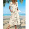 image:imageZeagoo Summer Dresses for Women Flowy Casual Midi Dress Short Sleeve Tiered Dress Beach Vacation Sundresses with PocketsWhiteleaf
