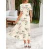 image:imageZeagoo Summer Dresses for Women Flowy Casual Midi Dress Short Sleeve Tiered Dress Beach Vacation Sundresses with PocketsWhiteleaf