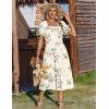 image:imageZeagoo Summer Dresses for Women Flowy Casual Midi Dress Short Sleeve Tiered Dress Beach Vacation Sundresses with PocketsWhiteleaf