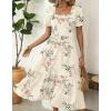 image:imageZeagoo Summer Dresses for Women Flowy Casual Midi Dress Short Sleeve Tiered Dress Beach Vacation Sundresses with PocketsWhiteleaf