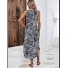 image:imageZeagoo Women Floral Summer Casual Beach Printed Tank Dress with Pockets Pleated Front Long Dress2603 Boho Print