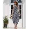 image:imageZeagoo Women Floral Summer Casual Beach Printed Tank Dress with Pockets Pleated Front Long Dress2603 Boho Print