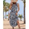 image:imageZeagoo Women Floral Summer Casual Beach Printed Tank Dress with Pockets Pleated Front Long Dress2603 Boho Print