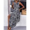 image:imageZeagoo Women Floral Summer Casual Beach Printed Tank Dress with Pockets Pleated Front Long Dress2603 Boho Print