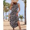 image:imageZeagoo Women Floral Summer Casual Beach Printed Tank Dress with Pockets Pleated Front Long Dress2603 Mixed Floral