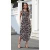 image:imageZeagoo Women Floral Summer Casual Beach Printed Tank Dress with Pockets Pleated Front Long Dress2603 Mixed Floral