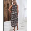 image:imageZeagoo Women Floral Summer Casual Beach Printed Tank Dress with Pockets Pleated Front Long Dress2603 Mixed Floral