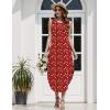 image:imageZeagoo Women Floral Summer Casual Beach Printed Tank Dress with Pockets Pleated Front Long Dress2603 Red Floral