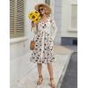 image:imageZeagoo Women Summer Casual Dresses 2026 Sleeveless Midi Pleated Tank Sundress with Pockets V Neck A Line Swing Tshirt DressApricot Black