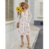 image:imageZeagoo Women Summer Casual Dresses 2026 Sleeveless Midi Pleated Tank Sundress with Pockets V Neck A Line Swing Tshirt DressApricot Floral