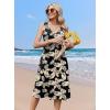 image:imageZeagoo Women Summer Casual Dresses 2026 Sleeveless Midi Pleated Tank Sundress with Pockets V Neck A Line Swing Tshirt DressBlack Khaki