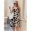 image:imageZeagoo Women Summer Casual Dresses 2026 Sleeveless Midi Pleated Tank Sundress with Pockets V Neck A Line Swing Tshirt DressBlack Khaki
