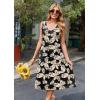 image:imageZeagoo Women Summer Casual Dresses 2026 Sleeveless Midi Pleated Tank Sundress with Pockets V Neck A Line Swing Tshirt DressBlack Khaki