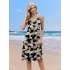 image:imageZeagoo Women Summer Casual Dresses 2026 Sleeveless Midi Pleated Tank Sundress with Pockets V Neck A Line Swing Tshirt DressBlack Khaki