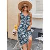 image:imageZeagoo Women Summer Casual Dresses 2026 Sleeveless Midi Pleated Tank Sundress with Pockets V Neck A Line Swing Tshirt DressBlue Floral