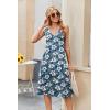 image:imageZeagoo Women Summer Casual Dresses 2026 Sleeveless Midi Pleated Tank Sundress with Pockets V Neck A Line Swing Tshirt DressBlue Floral
