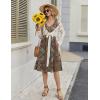 image:imageZeagoo Women Summer Casual Dresses 2026 Sleeveless Midi Pleated Tank Sundress with Pockets V Neck A Line Swing Tshirt DressEthnic
