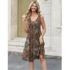 image:imageZeagoo Women Summer Casual Dresses 2026 Sleeveless Midi Pleated Tank Sundress with Pockets V Neck A Line Swing Tshirt DressEthnic