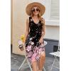 image:imageZeagoo Women Summer Casual Dresses 2026 Sleeveless Midi Pleated Tank Sundress with Pockets V Neck A Line Swing Tshirt DressPink Black