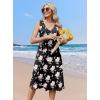 image:imageZeagoo Women Summer Casual Dresses 2026 Sleeveless Midi Pleated Tank Sundress with Pockets V Neck A Line Swing Tshirt DressPink Floral