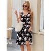 image:imageZeagoo Women Summer Casual Dresses 2026 Sleeveless Midi Pleated Tank Sundress with Pockets V Neck A Line Swing Tshirt DressPink Floral