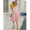 image:imageZeagoo Women Summer Casual Dresses 2026 Sleeveless Midi Pleated Tank Sundress with Pockets V Neck A Line Swing Tshirt DressPolka Dots