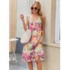 image:imageZeagoo Women Summer Casual Dresses 2026 Sleeveless Midi Pleated Tank Sundress with Pockets V Neck A Line Swing Tshirt DressPurple Green