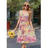 image:imageZeagoo Women Summer Casual Dresses 2026 Sleeveless Midi Pleated Tank Sundress with Pockets V Neck A Line Swing Tshirt DressPurple Green