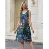image:imageZeagoo Women Summer Casual Dresses 2026 Sleeveless Midi Pleated Tank Sundress with Pockets V Neck A Line Swing Tshirt DressWatercolor