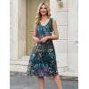 image:imageZeagoo Women Summer Casual Dresses 2026 Sleeveless Midi Pleated Tank Sundress with Pockets V Neck A Line Swing Tshirt DressWatercolor