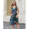 image:imageZeagoo Women Summer Casual Dresses 2026 Sleeveless Midi Pleated Tank Sundress with Pockets V Neck A Line Swing Tshirt DressWatercolor