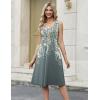image:imageZeagoo Women Summer Casual Dresses 2026 Sleeveless Midi Pleated Tank Sundress with Pockets V Neck A Line Swing Tshirt DressWatercolor Gray