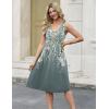 image:imageZeagoo Women Summer Casual Dresses 2026 Sleeveless Midi Pleated Tank Sundress with Pockets V Neck A Line Swing Tshirt DressWatercolor Gray
