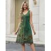 image:imageZeagoo Women Summer Casual Dresses 2026 Sleeveless Midi Pleated Tank Sundress with Pockets V Neck A Line Swing Tshirt DressYellowgreen