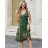 image:imageZeagoo Women Summer Casual Dresses 2026 Sleeveless Midi Pleated Tank Sundress with Pockets V Neck A Line Swing Tshirt DressYellowgreen