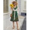image:imageZeagoo Women Summer Casual Dresses 2026 Sleeveless Midi Pleated Tank Sundress with Pockets V Neck A Line Swing Tshirt DressYellowgreen