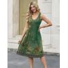 image:imageZeagoo Women Summer Casual Dresses 2026 Sleeveless Midi Pleated Tank Sundress with Pockets V Neck A Line Swing Tshirt DressYellowgreen