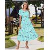 image:imageZeagoo Women Summer Midi A Line Dress Short Sleeve Casual Flowy Tiered Beach Long Sundress with Pockets 2026 Vacation TravelBf311