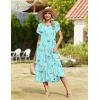 image:imageZeagoo Women Summer Midi A Line Dress Short Sleeve Casual Flowy Tiered Beach Long Sundress with Pockets 2026 Vacation TravelBf311
