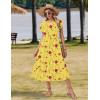 image:imageZeagoo Women Summer Midi A Line Dress Short Sleeve Casual Flowy Tiered Beach Long Sundress with Pockets 2026 Vacation TravelBf351