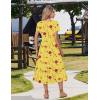 image:imageZeagoo Women Summer Midi A Line Dress Short Sleeve Casual Flowy Tiered Beach Long Sundress with Pockets 2026 Vacation TravelBf351