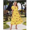 image:imageZeagoo Women Summer Midi A Line Dress Short Sleeve Casual Flowy Tiered Beach Long Sundress with Pockets 2026 Vacation TravelBf351