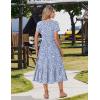 image:imageZeagoo Women Summer Midi A Line Dress Short Sleeve Casual Flowy Tiered Beach Long Sundress with Pockets 2026 Vacation TravelJh529