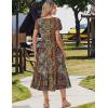 image:imageZeagoo Women Summer Midi A Line Dress Short Sleeve Casual Flowy Tiered Beach Long Sundress with Pockets 2026 Vacation TravelMz721